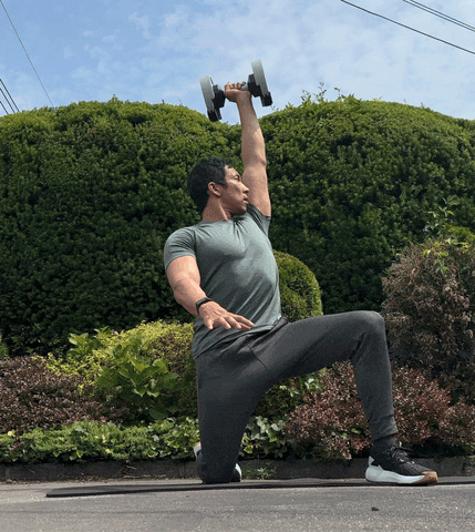 half kneeling windmill