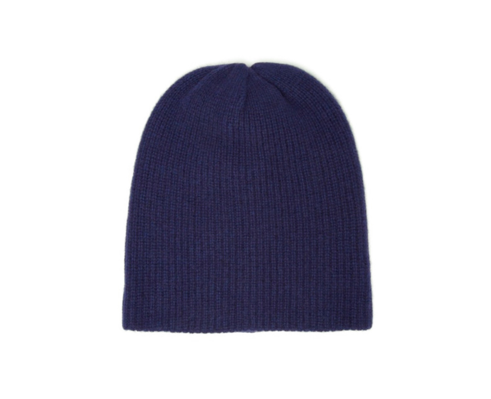 Navy Ribbed Cashmere Beanie | Best Navy Beanie | Navy Beanie For Men | SMRTFT