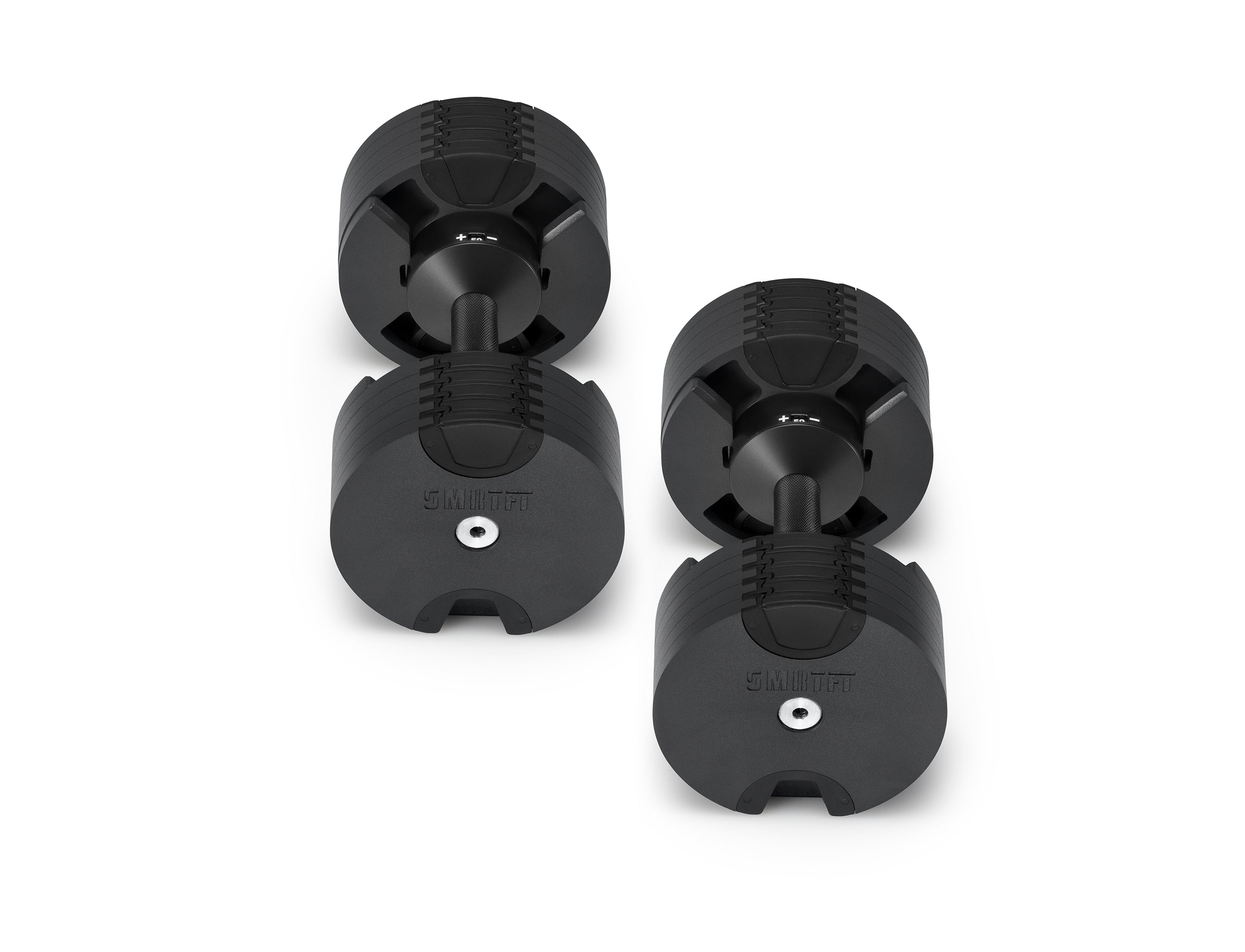 NÜOBELL 50lb Matte Black | Adjustable Dumbbells | SMRTFT