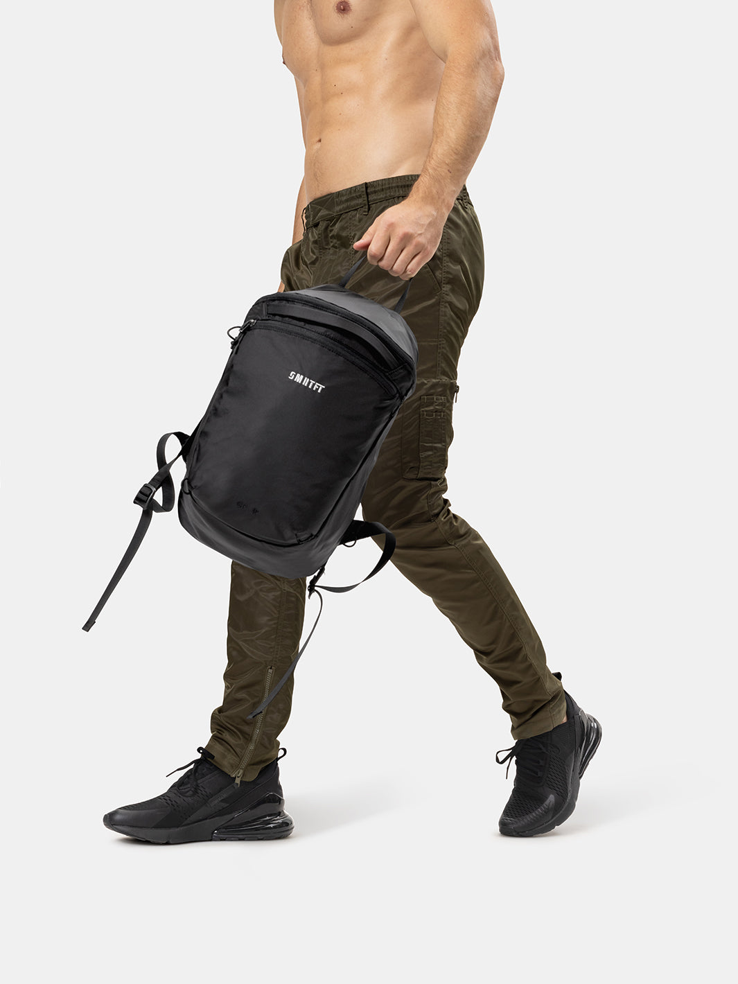 Black SMRTFT Backpack | SMRTPAC GO | Man with BlackPack