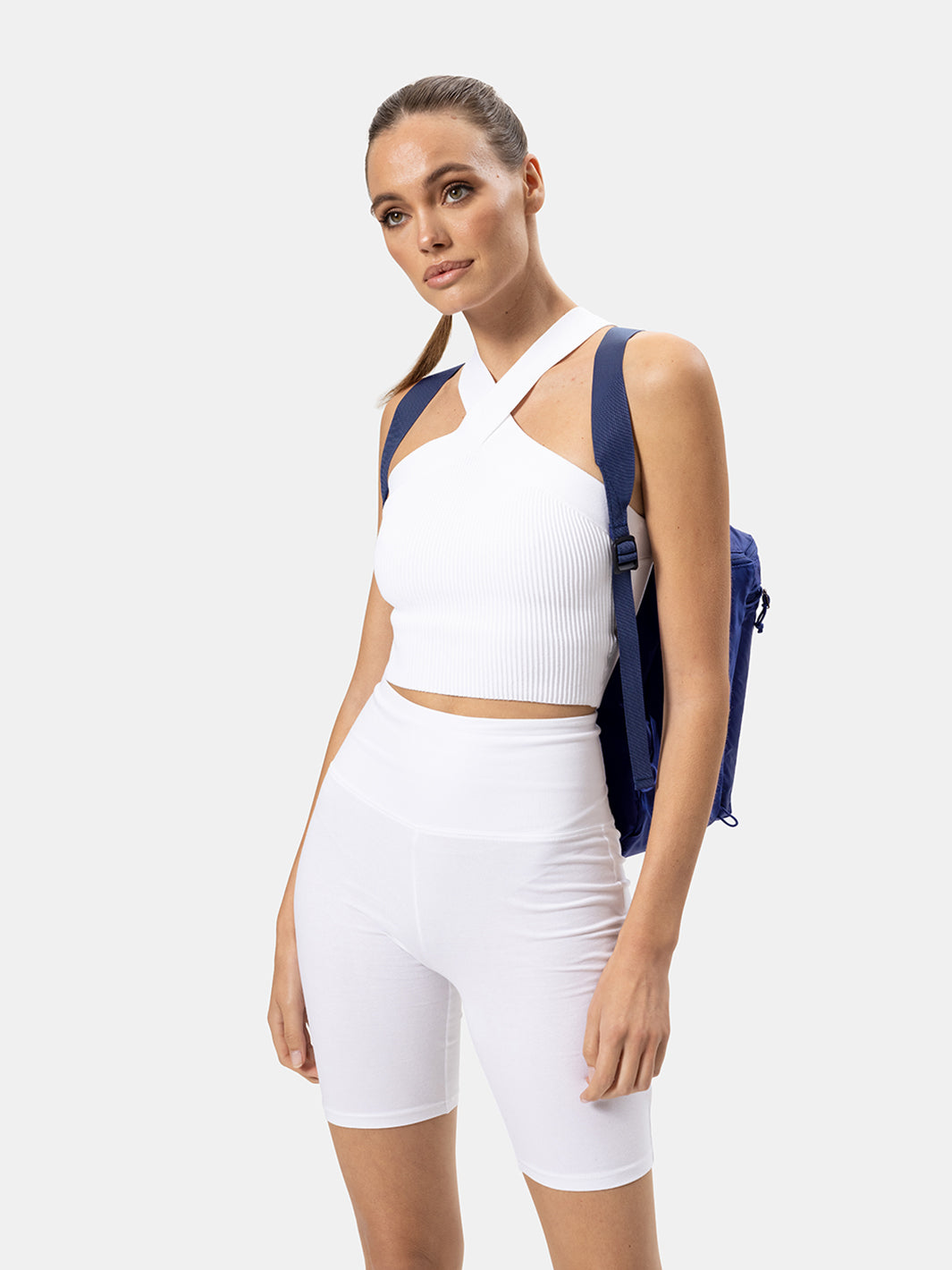 Blue Navy Backpack to Workout at SMRTFT 