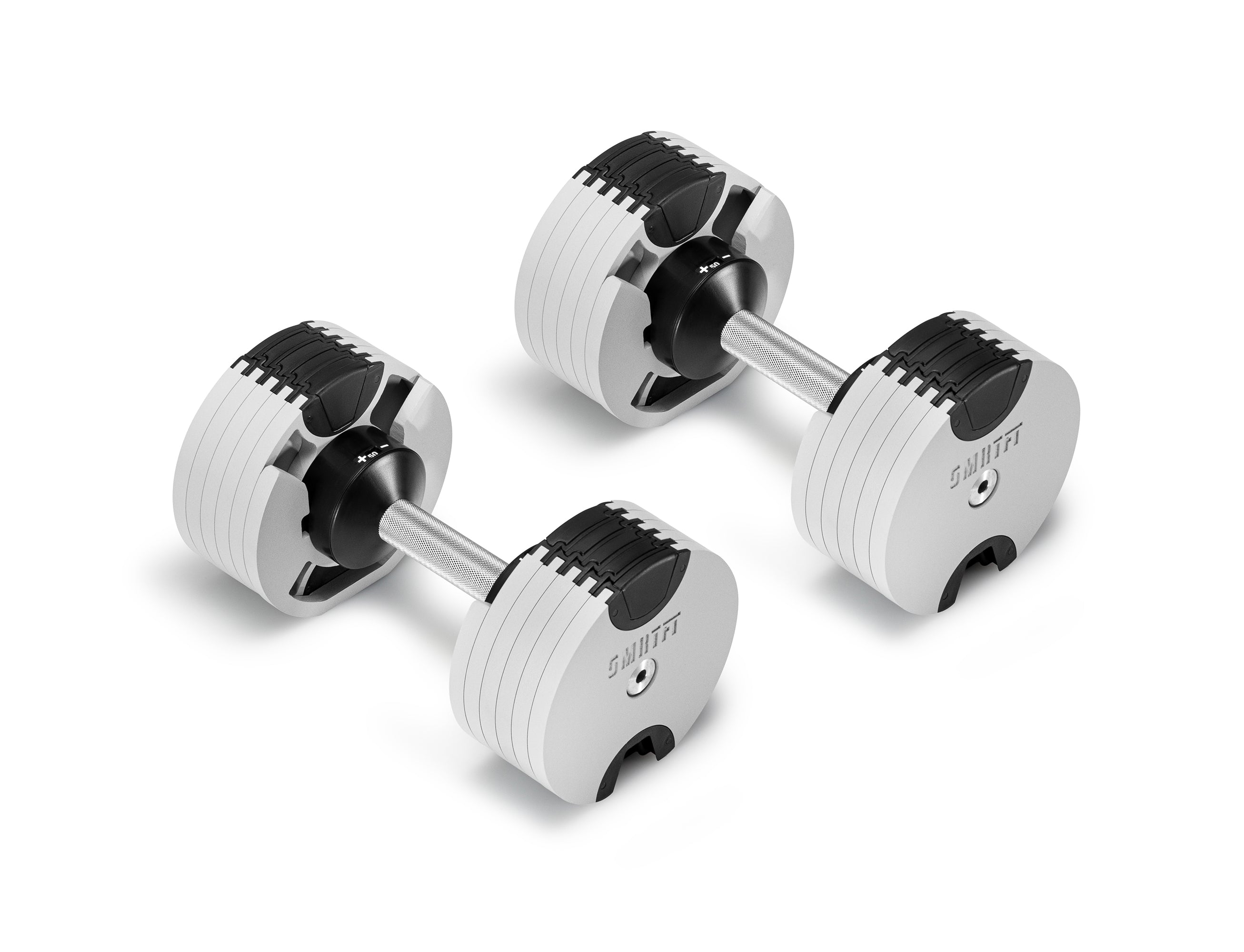 Best White Adjustable Dumbbell 50 lbs By SMRTFT | Nüobell 50lb