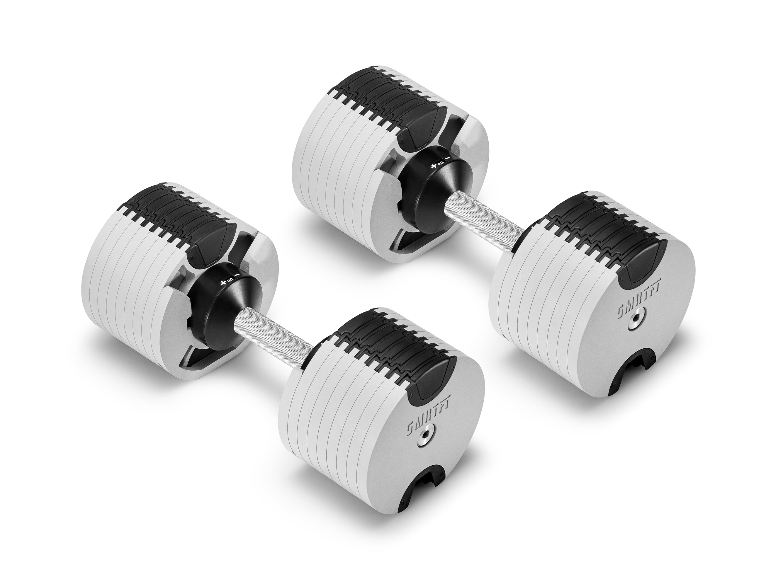 White Adjustable Dumbbell By SMRTFT | Best Workout Dumbbells